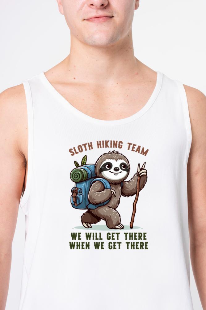 Sloth Hiking Team Funny Camping and Hiking - Unisex Tank Top