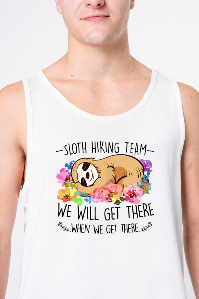 Sloth hiking team mothers day Funny flower women - Unisex Tank Top