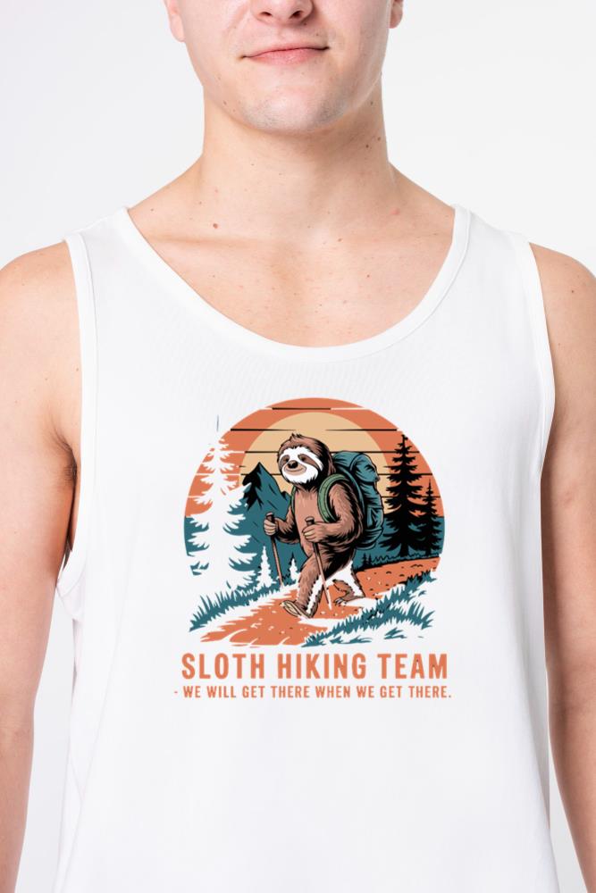 Sloth Hiking Team - We Will Get There When We Get - Unisex Tank Top