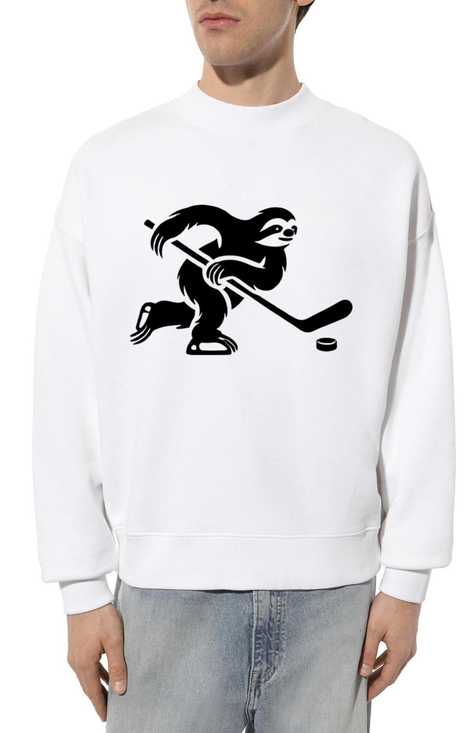 Sloth hockey player hockey club hockey silhouette - Unisex Sweatshirt