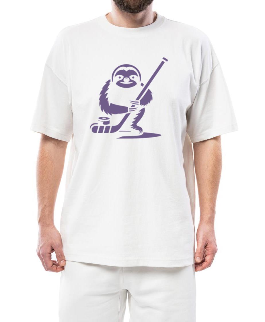 Sloth Hockey Player Silhouette_1 - Unisex Standard T-Shirt
