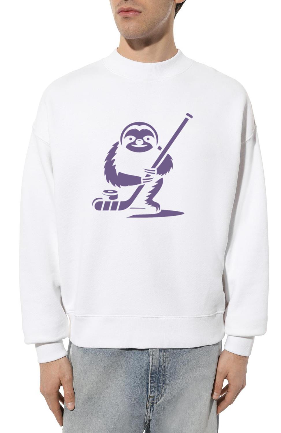 Sloth Hockey Player Silhouette_1 - Unisex Sweatshirt