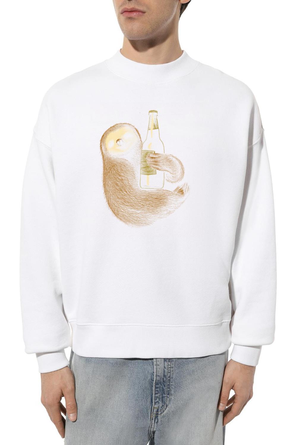 sloth hugging a beer - Unisex Sweatshirt