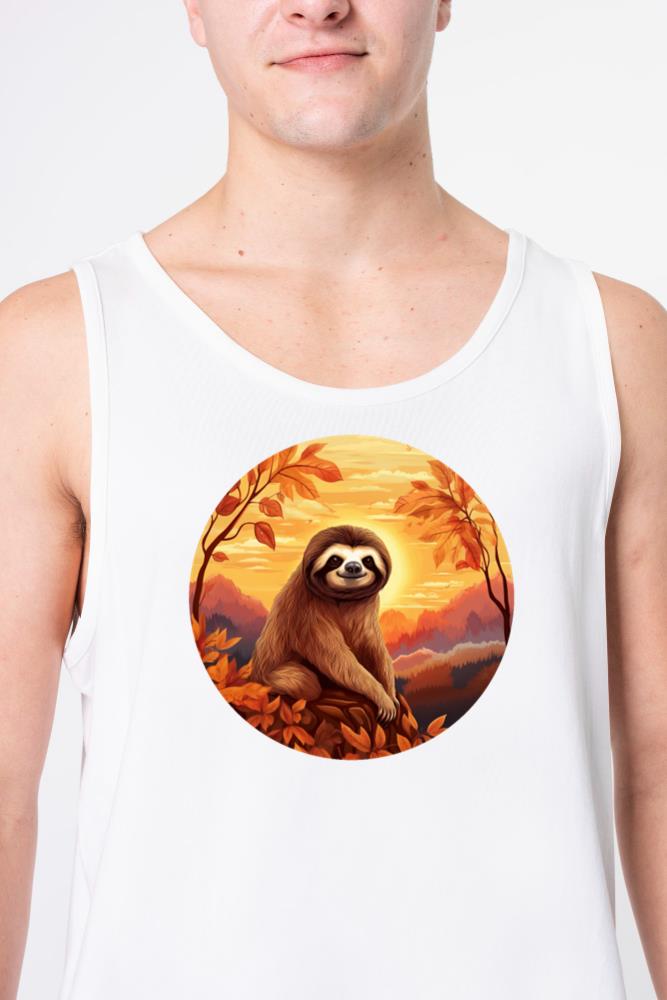 Sloth in autumn - Unisex Tank Top