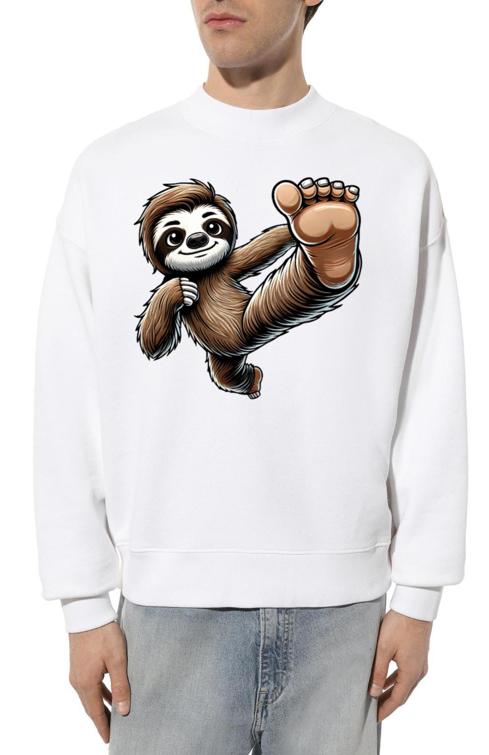Sloth Karate Master Kick Martial Arts - Unisex Sweatshirt