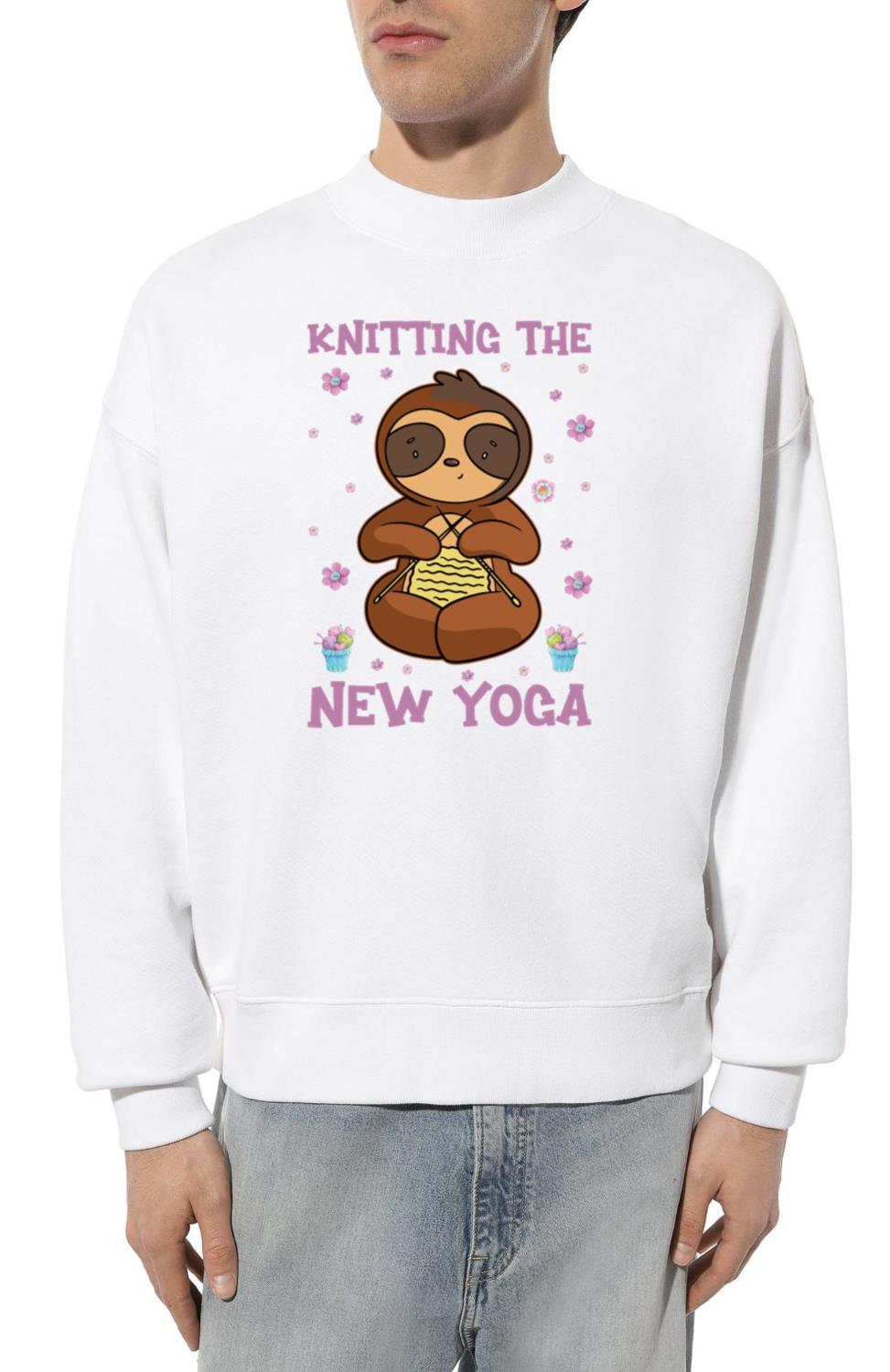 Sloth Knitting Yarn Wool Stash Crochet - Unisex Sweatshirt