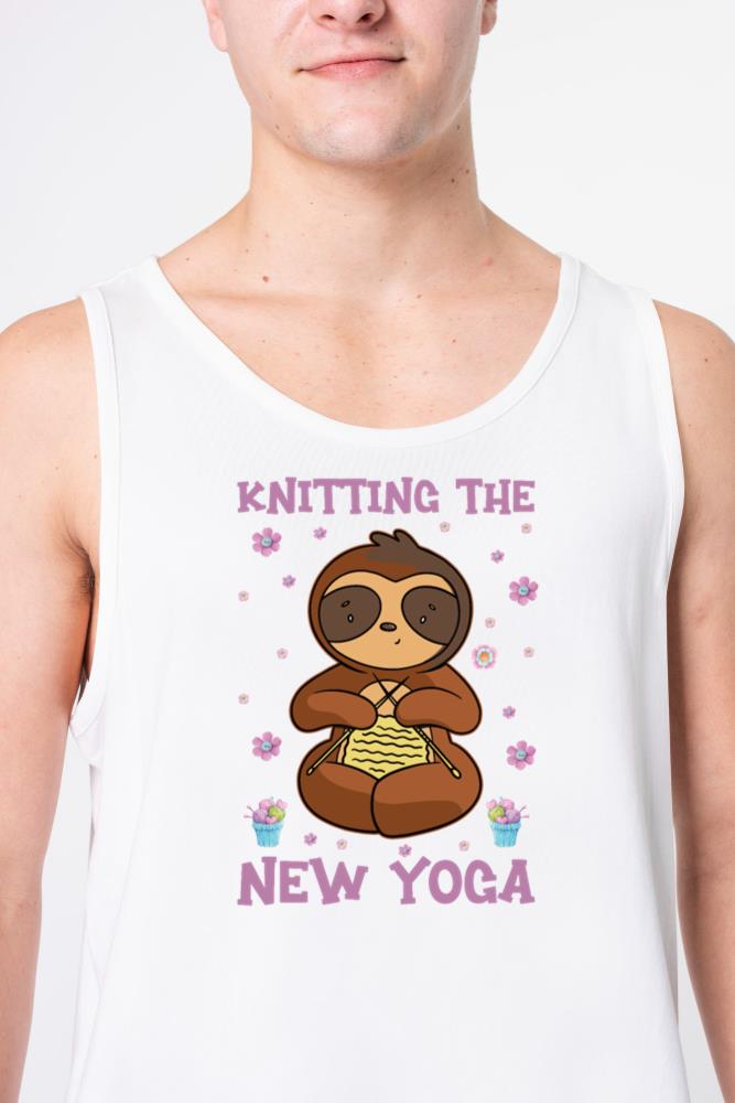 Sloth Knitting Yarn Wool Stash Crochet - Unisex Tank Top