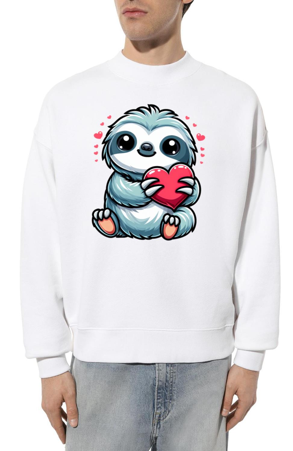 Sloth Love Valentine's Day Heart Friendship - Unisex Sweatshirt