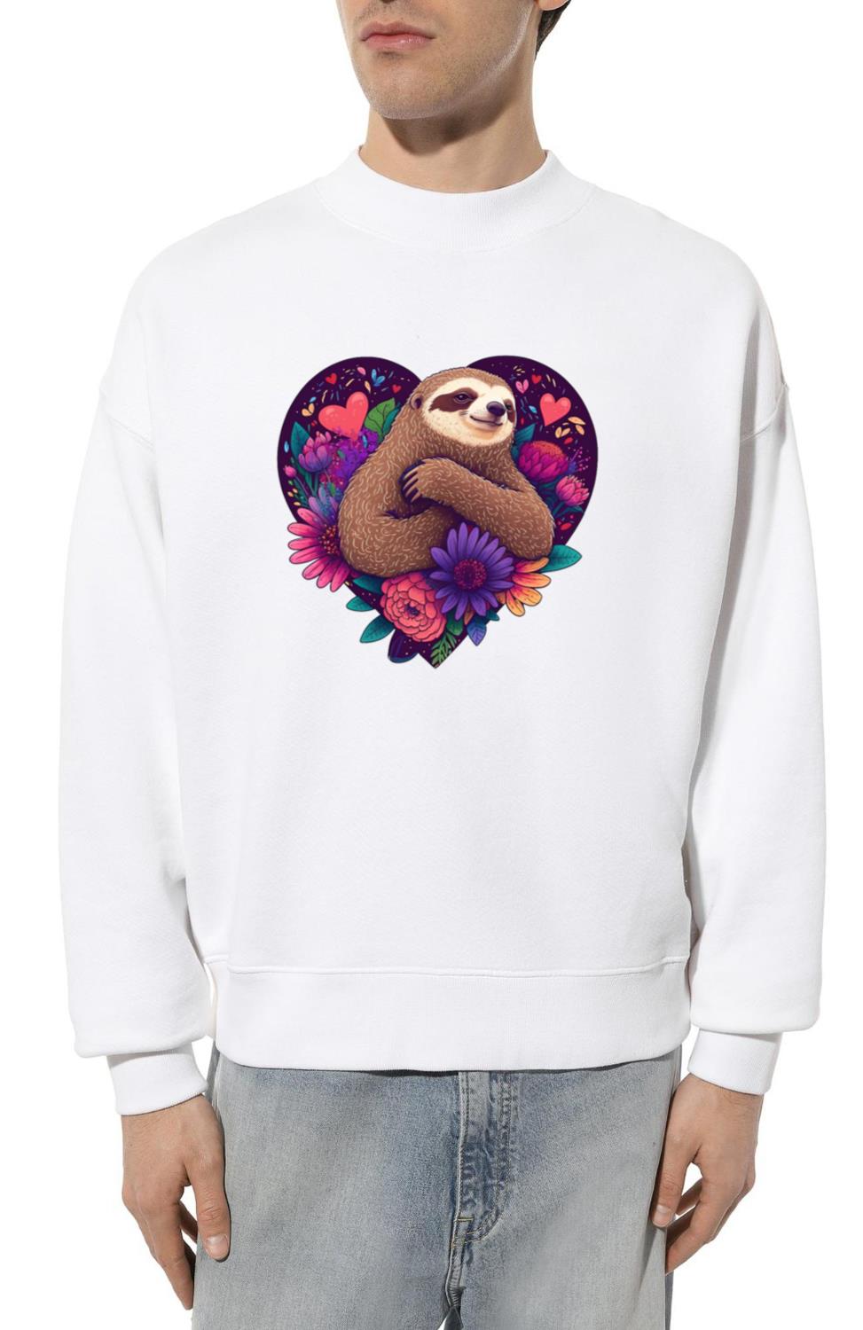 Sloth Lovers Valentines Day, Sweet Sloth, Cute - Unisex Sweatshirt