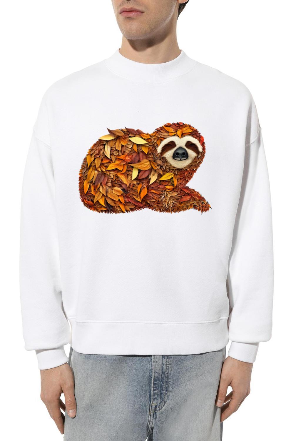Sloth made of autumn leaves - Unisex Sweatshirt