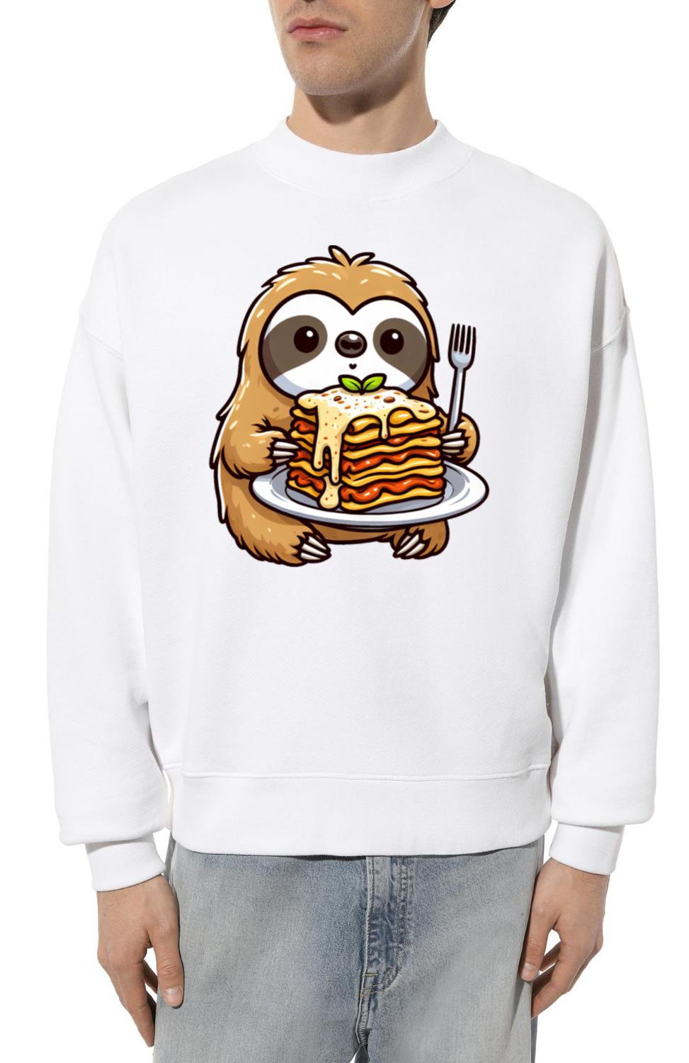 Sloth Pasta Lasagne Italian Food - Unisex Sweatshirt