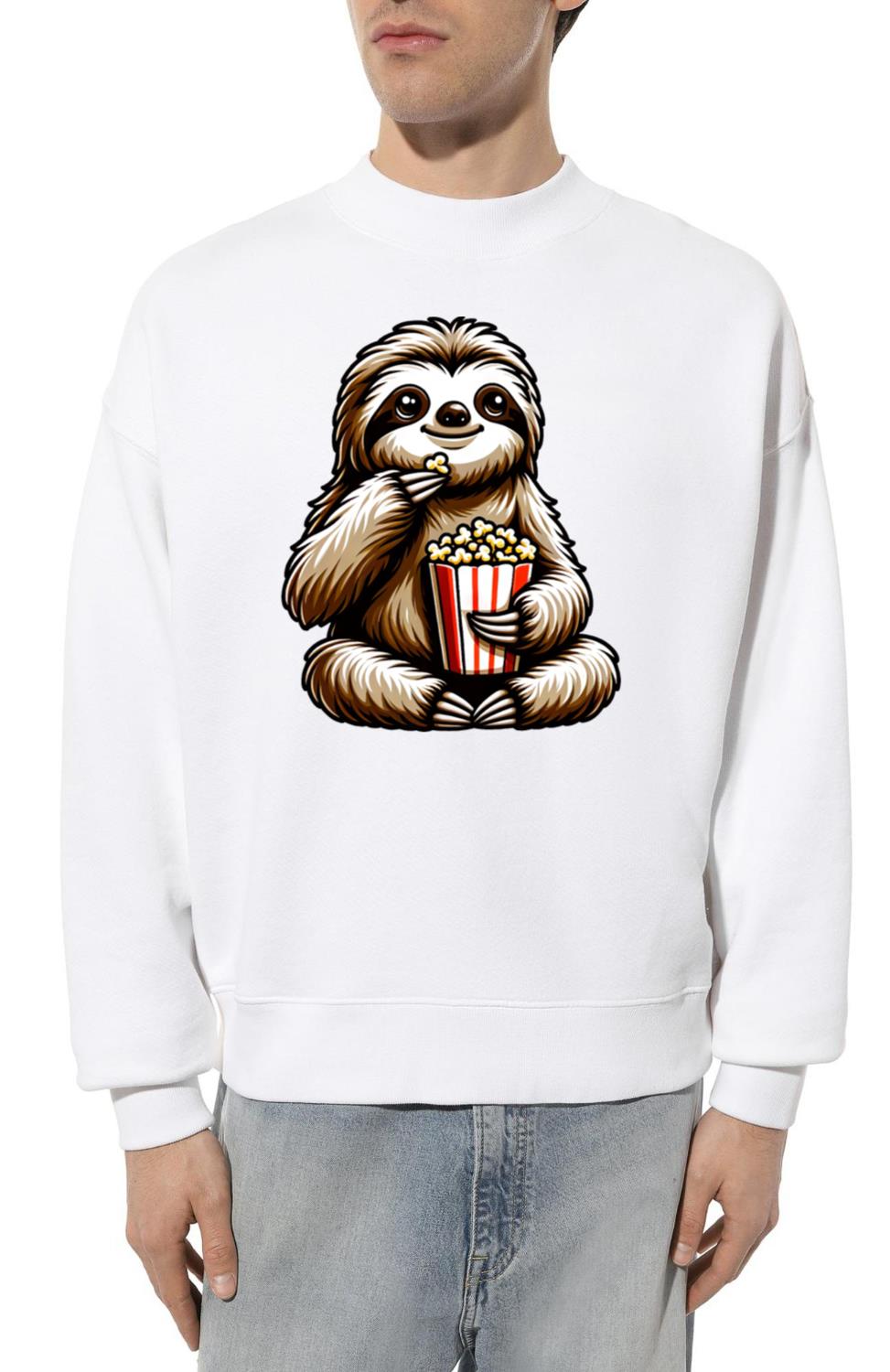 Sloth Popcorn Cinema Movie Night - Unisex Sweatshirt