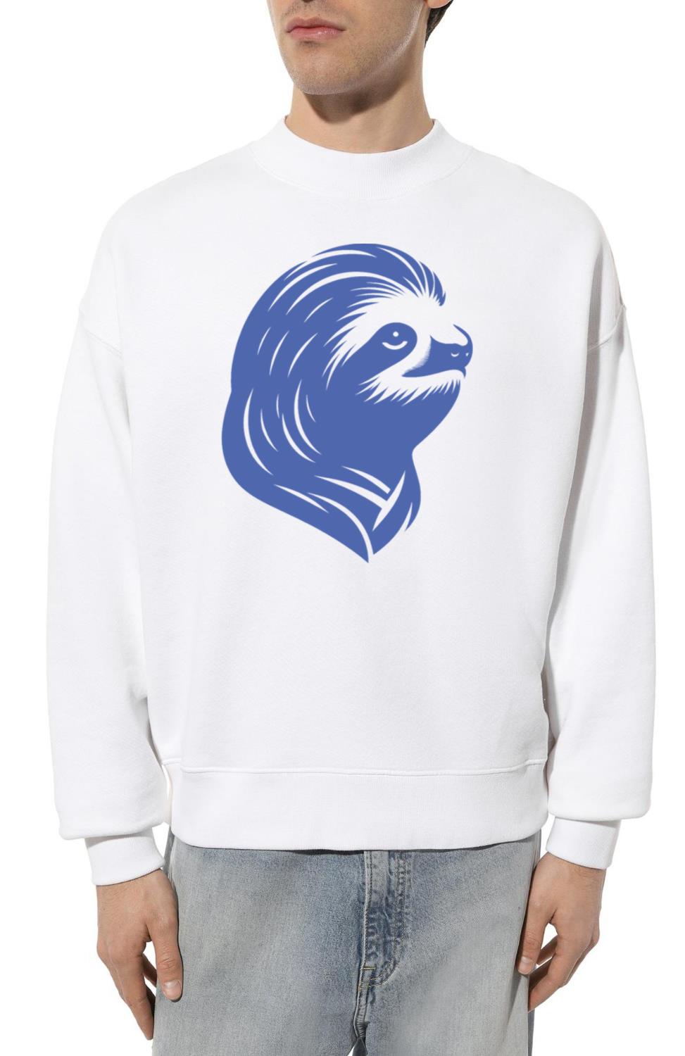 Sloth portrait silhouette face meditative_2 - Unisex Sweatshirt