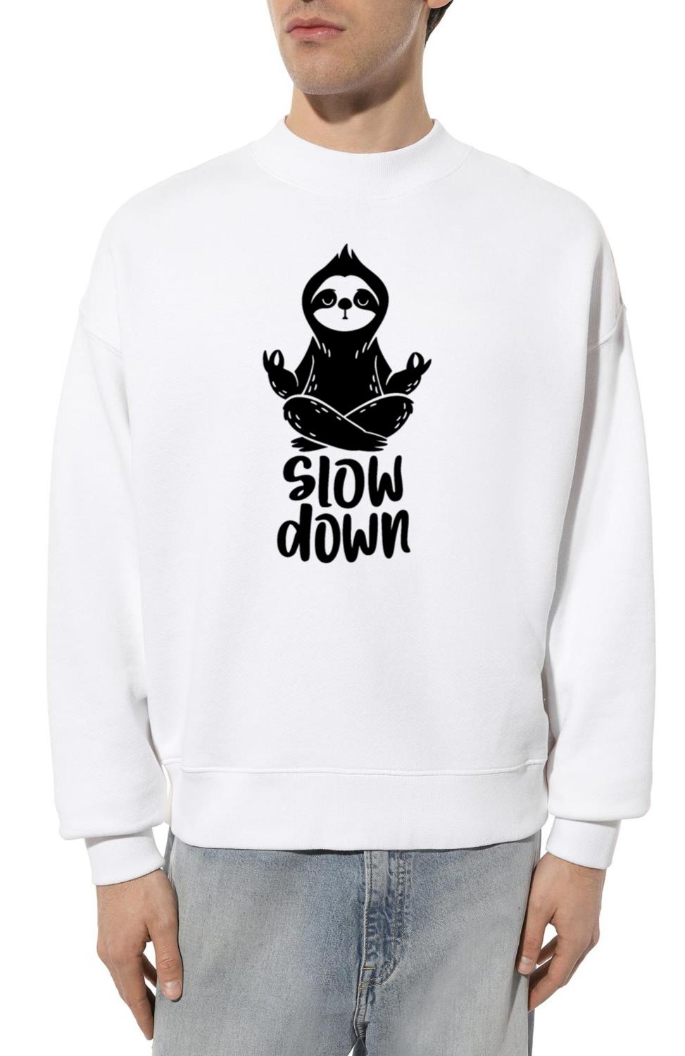 Sloth quotes Black GreenWolf - Unisex Sweatshirt