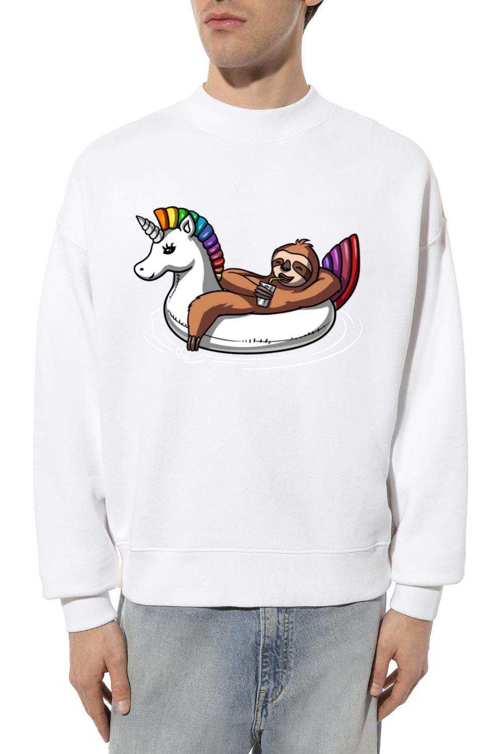 Sloth Riding Unicorn Float - Unisex Sweatshirt