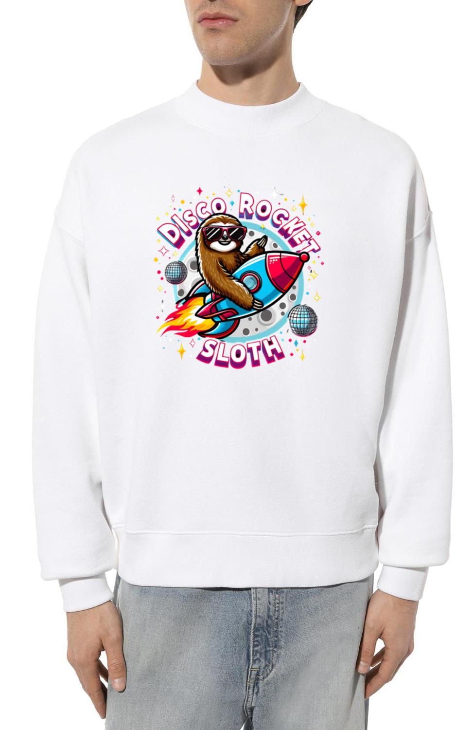 Sloth Rocket Disco Party - Unisex Sweatshirt