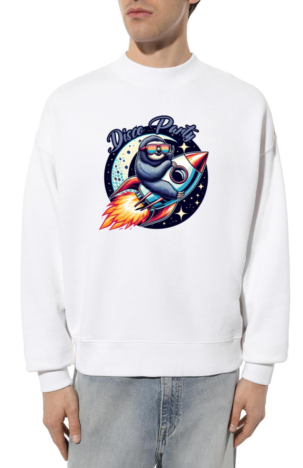 Sloth Rocket Disco Party_1 - Unisex Sweatshirt