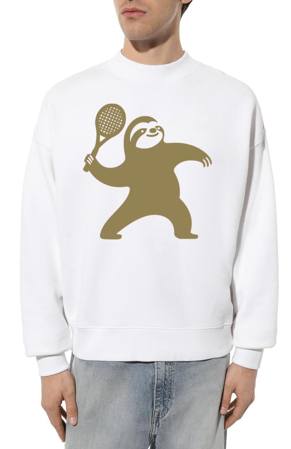 Sloth silhouette tennis serve minimalist - Unisex Sweatshirt