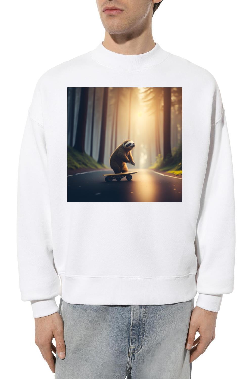 Sloth Skateboarding - Unisex Sweatshirt