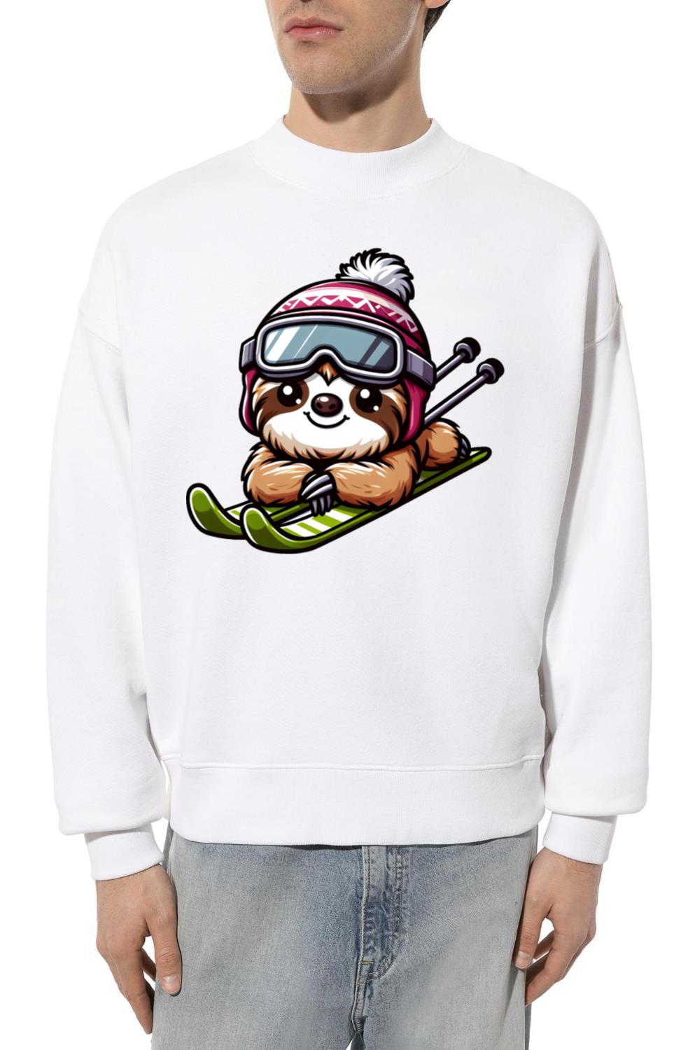 Sloth Skier Winter Vacation Sport - Unisex Sweatshirt