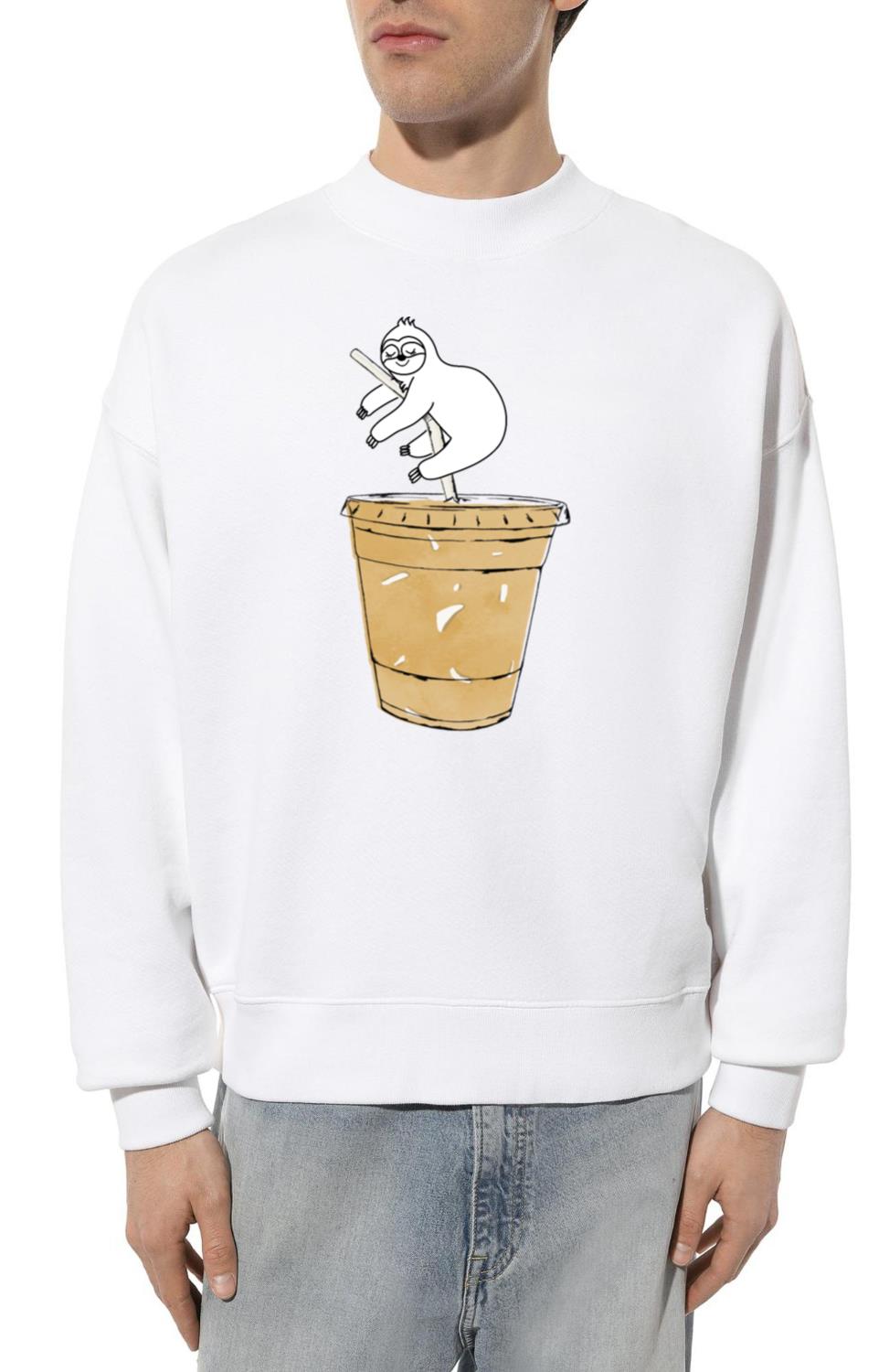Sloth Sleep On Cup Of Coffee. - Unisex Sweatshirt