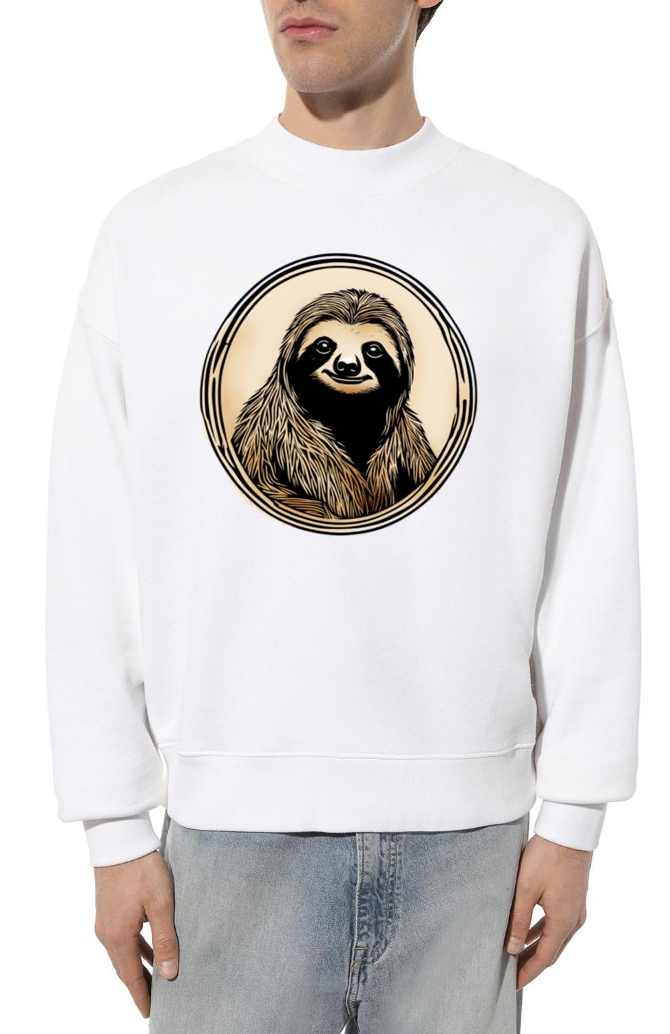 Sloth sleeping chill relax nap Rest Slow lazy Kids - Unisex Sweatshirt