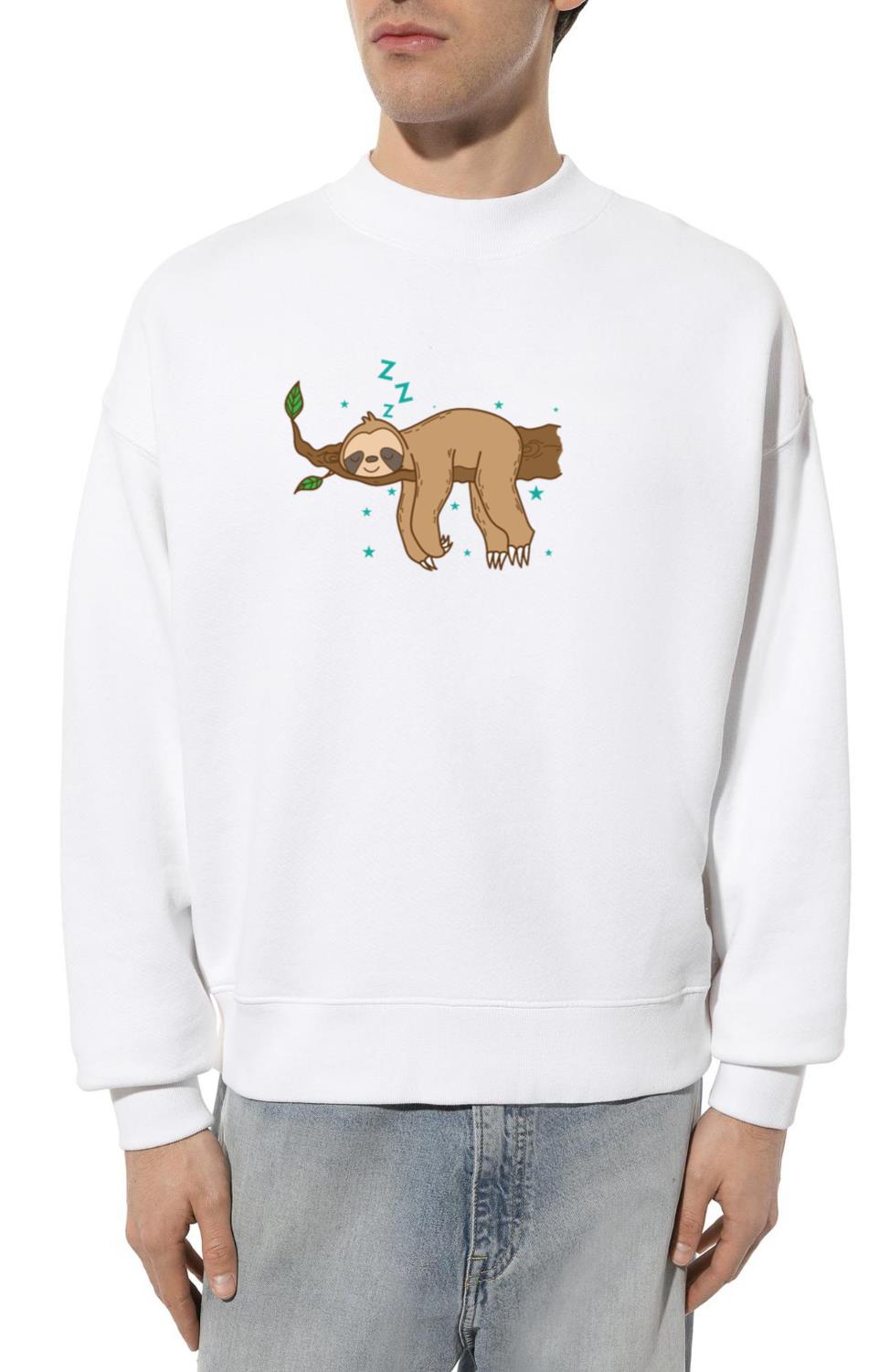 Sloth sleeping on a Branch lazy Animal - Unisex Sweatshirt
