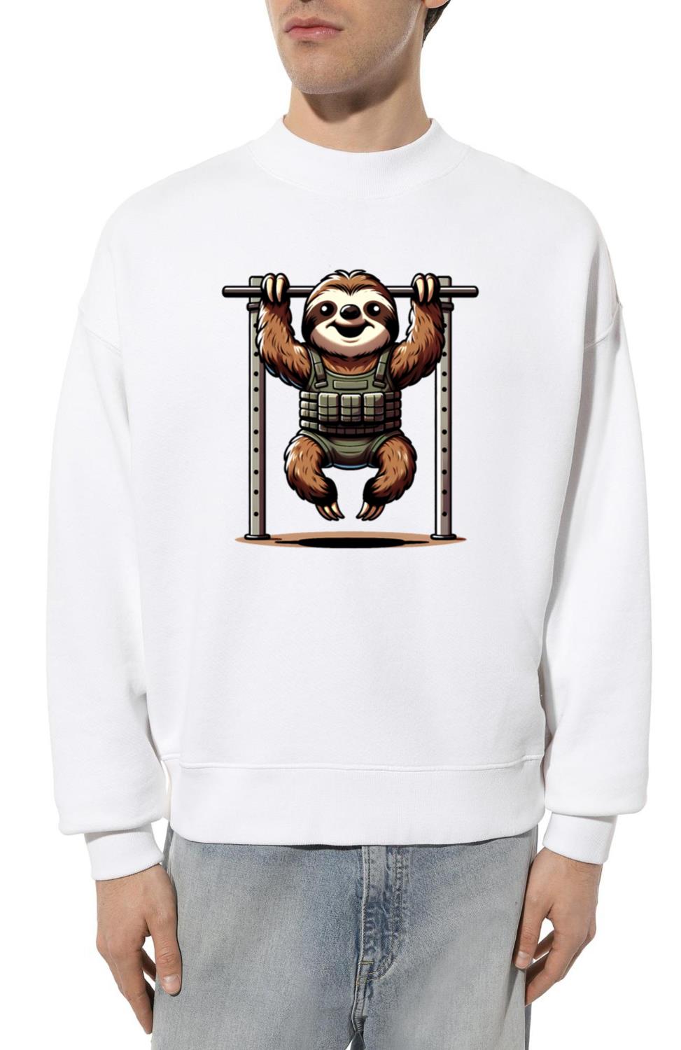 Sloth Slow Crossfit Pull-Up Champ_ Hang in There - Unisex Sweatshirt