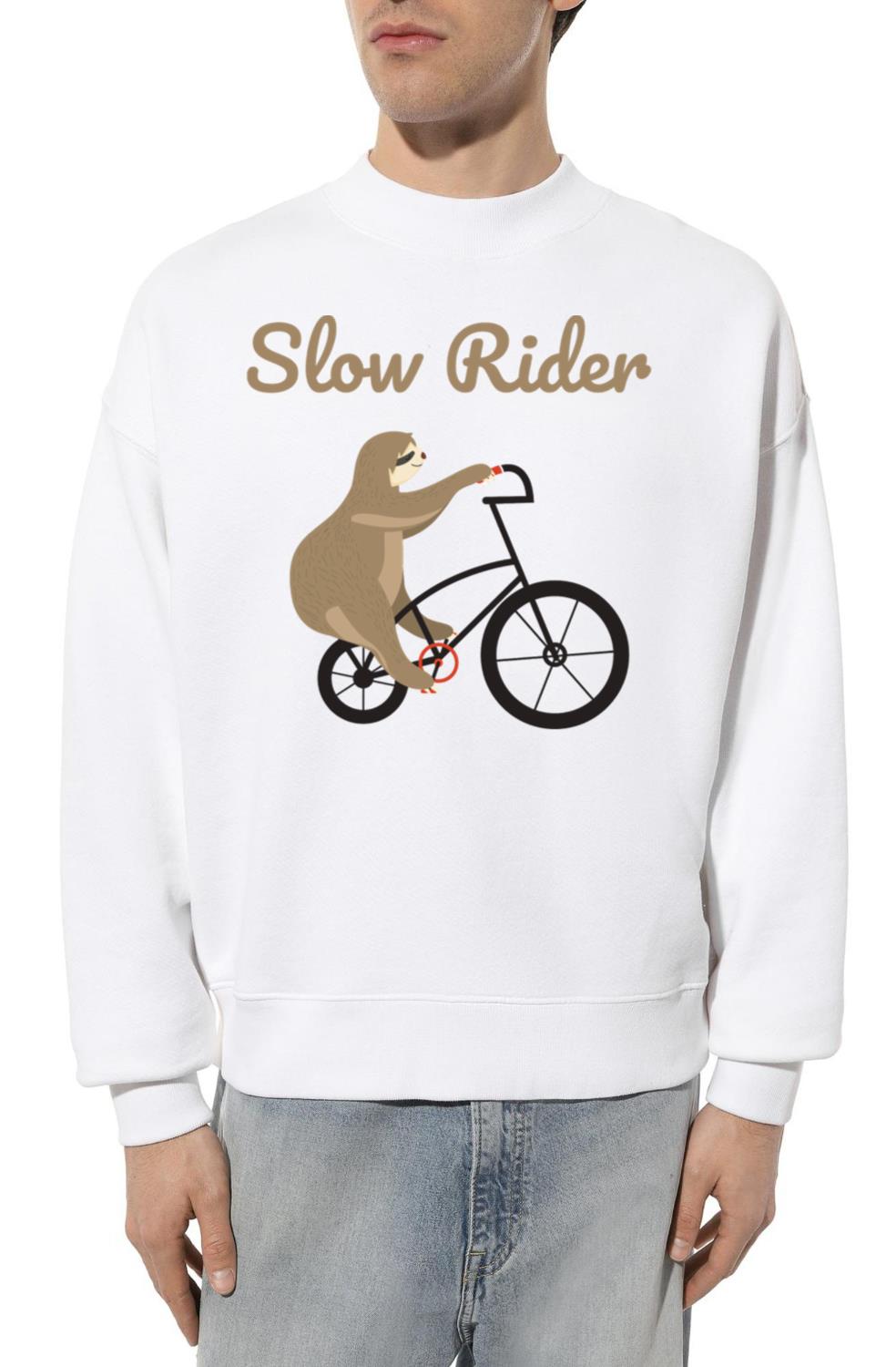 Sloth Slow Ride Sloth Riding Bicycle - Unisex Sweatshirt