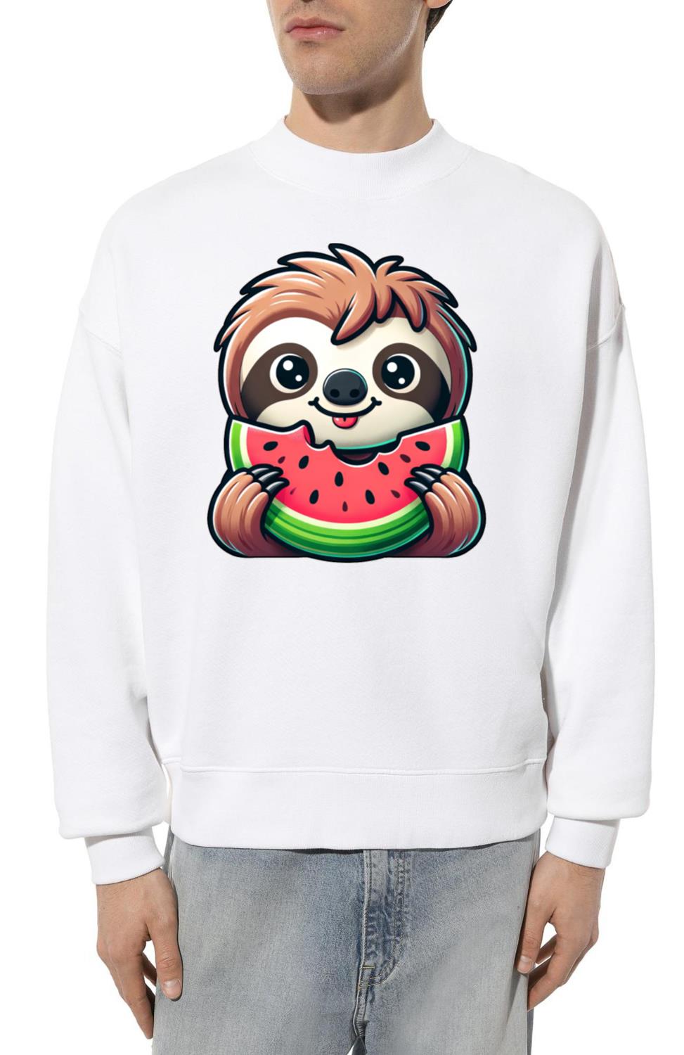 Sloth Summer Fruit Melon - Unisex Sweatshirt