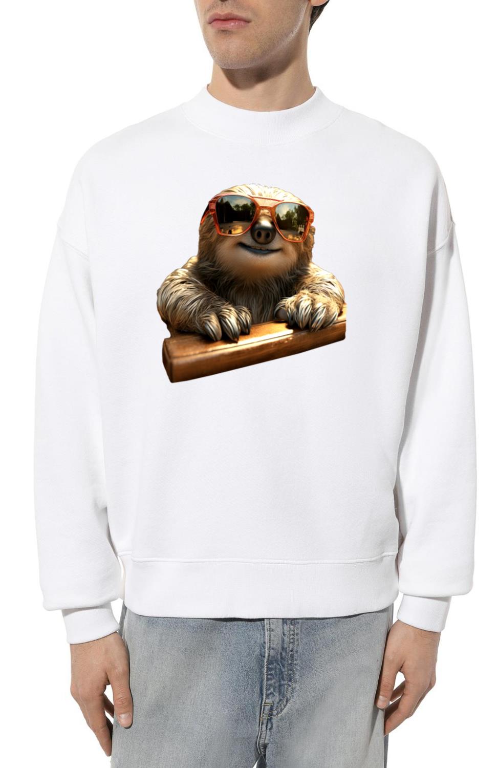 Sloth Sunglasses Lazybones Lover Funny Cute Sloths_2 - Unisex Sweatshirt