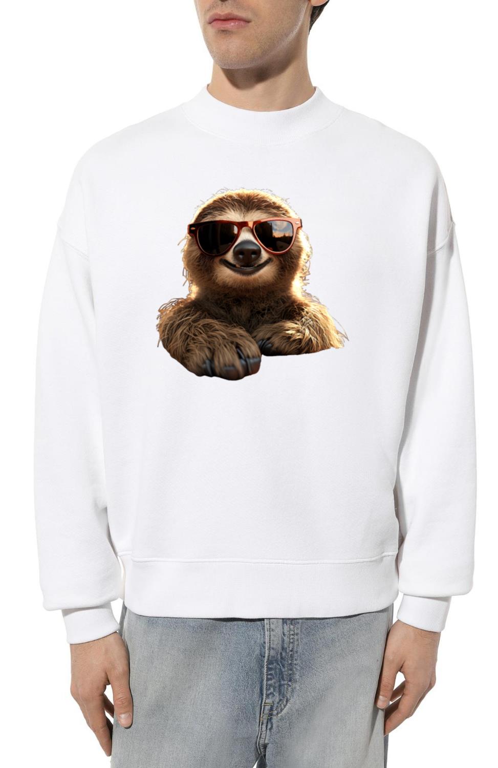 Sloth Sunglasses Lazybones Lover Funny Cute Sloths_3 - Unisex Sweatshirt