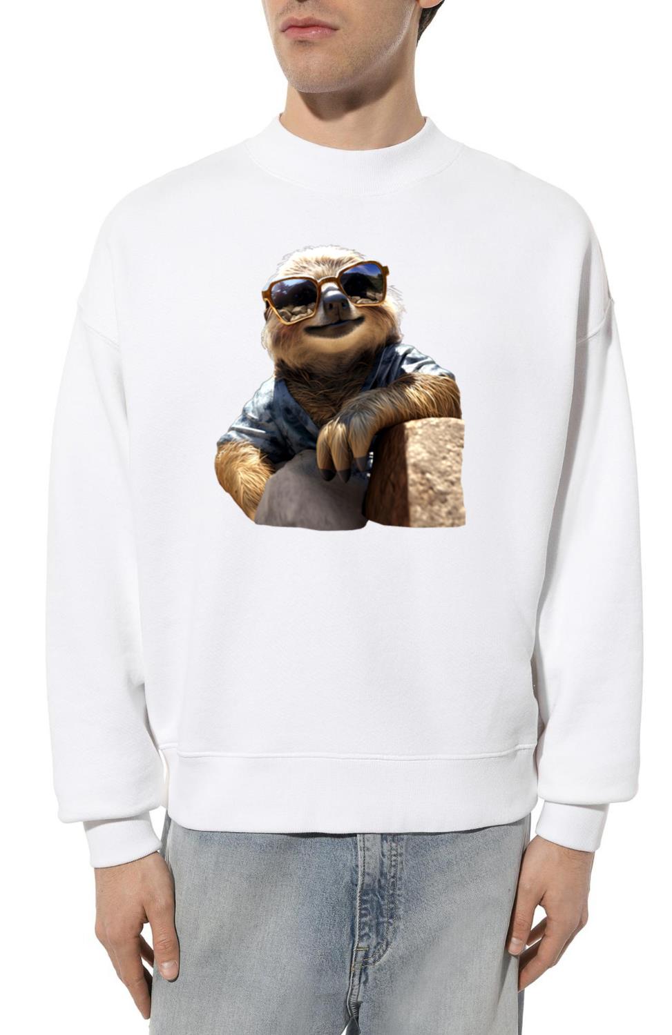 Sloth Sunglasses Lazybones Lover Funny Cute Sloths_5 - Unisex Sweatshirt