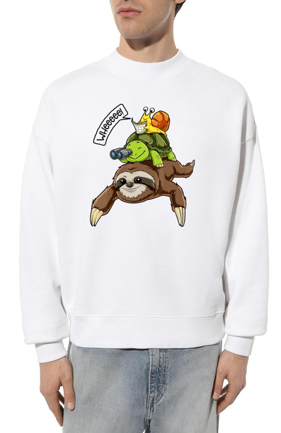 Sloth Turtle Snail Piggyback - Unisex Sweatshirt