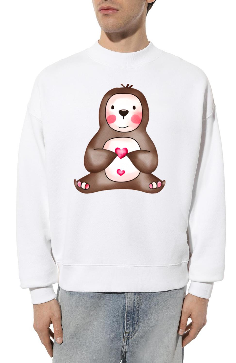 Sloth Valentine's Day Design_1 - Unisex Sweatshirt