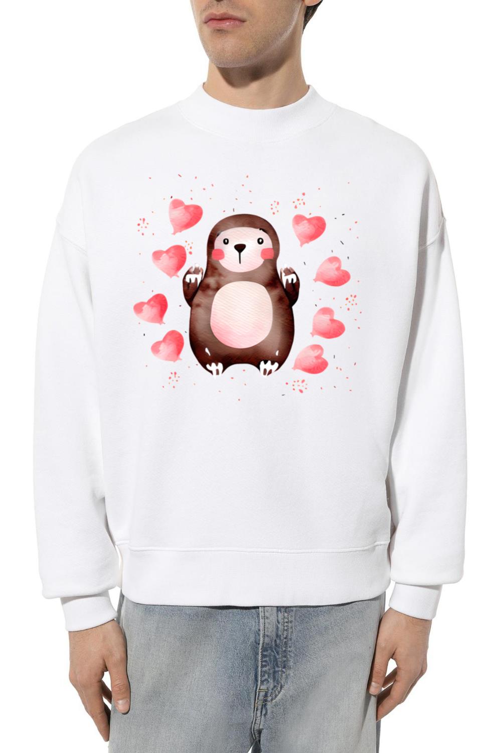 Sloth Valentine's Day Design_3 - Unisex Sweatshirt