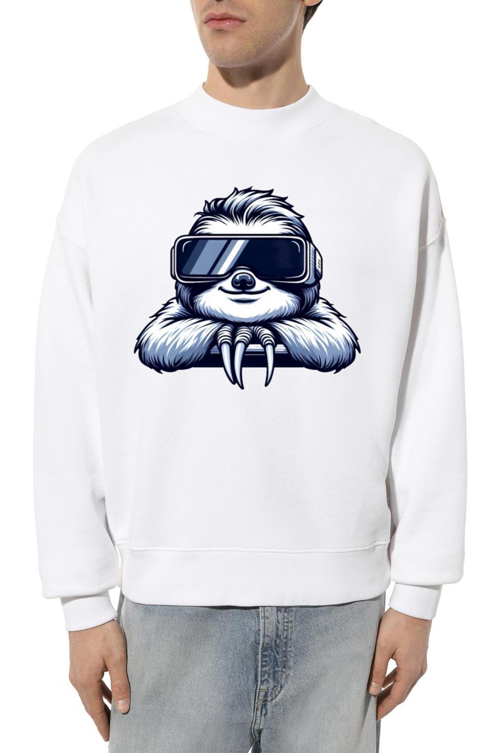 Sloth VR Gamer Gaming Relaxed Chill - Unisex Sweatshirt