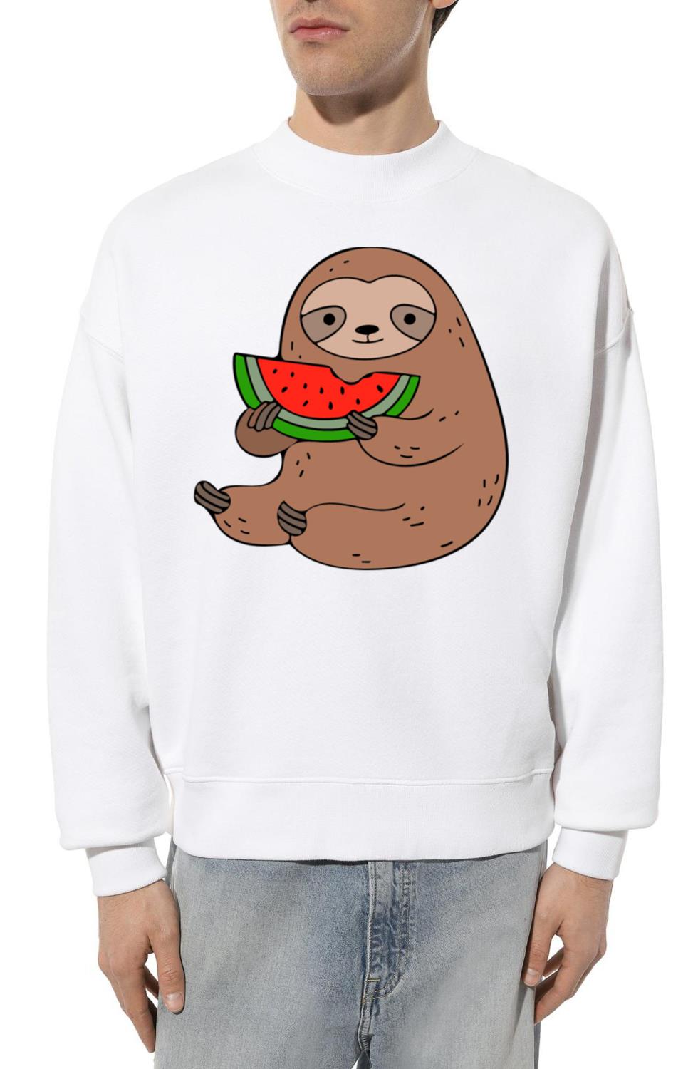 Sloth Watermelon Summer Cute Animal - Unisex Sweatshirt