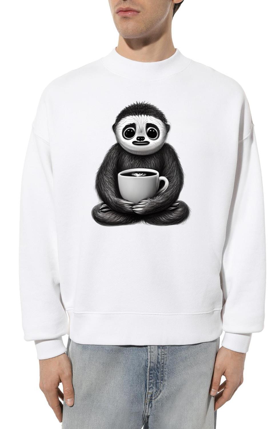 sloth with coffee original - Unisex Sweatshirt