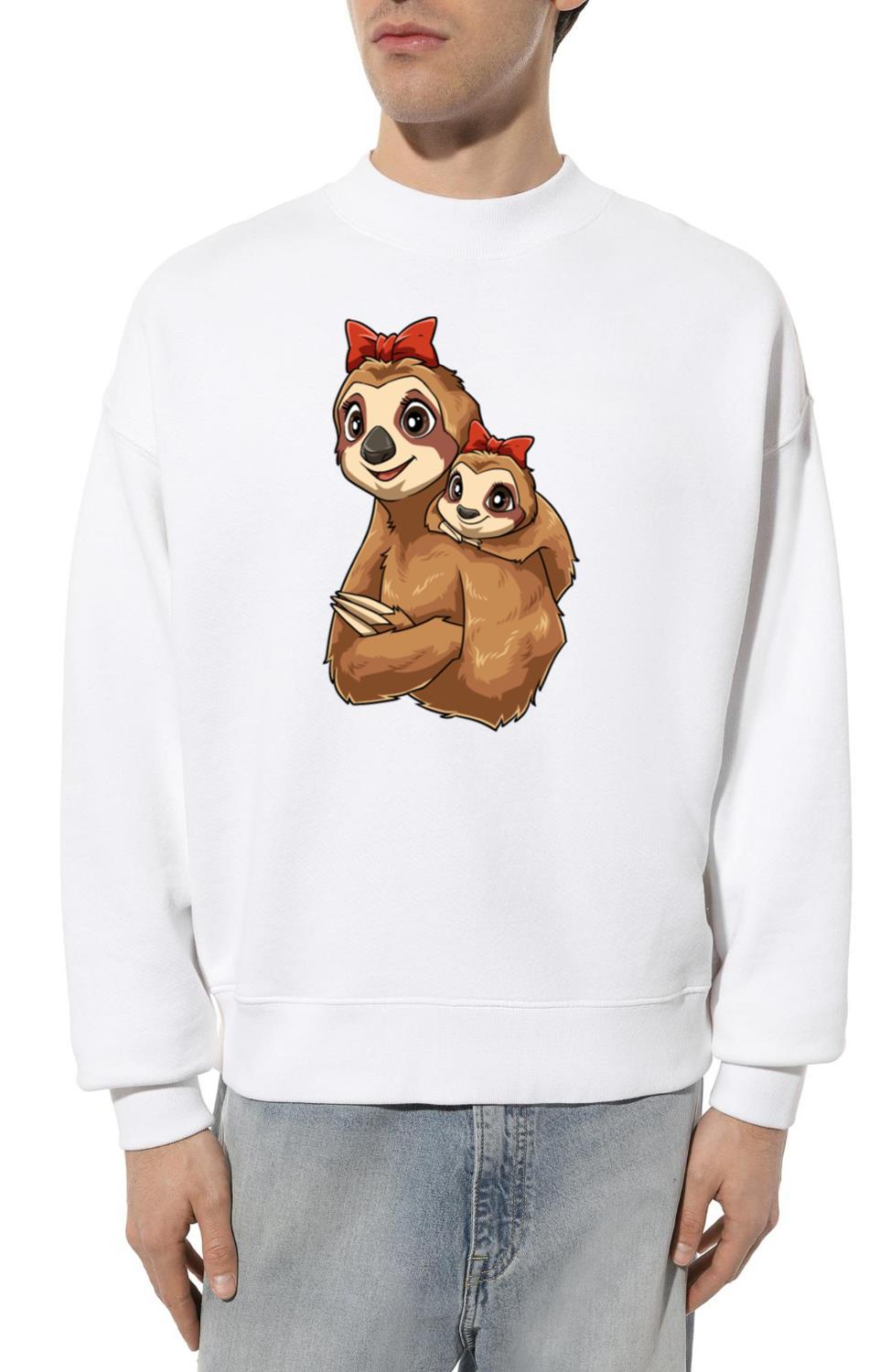 Sloth with cute Sloth Child for Mom - Unisex Sweatshirt