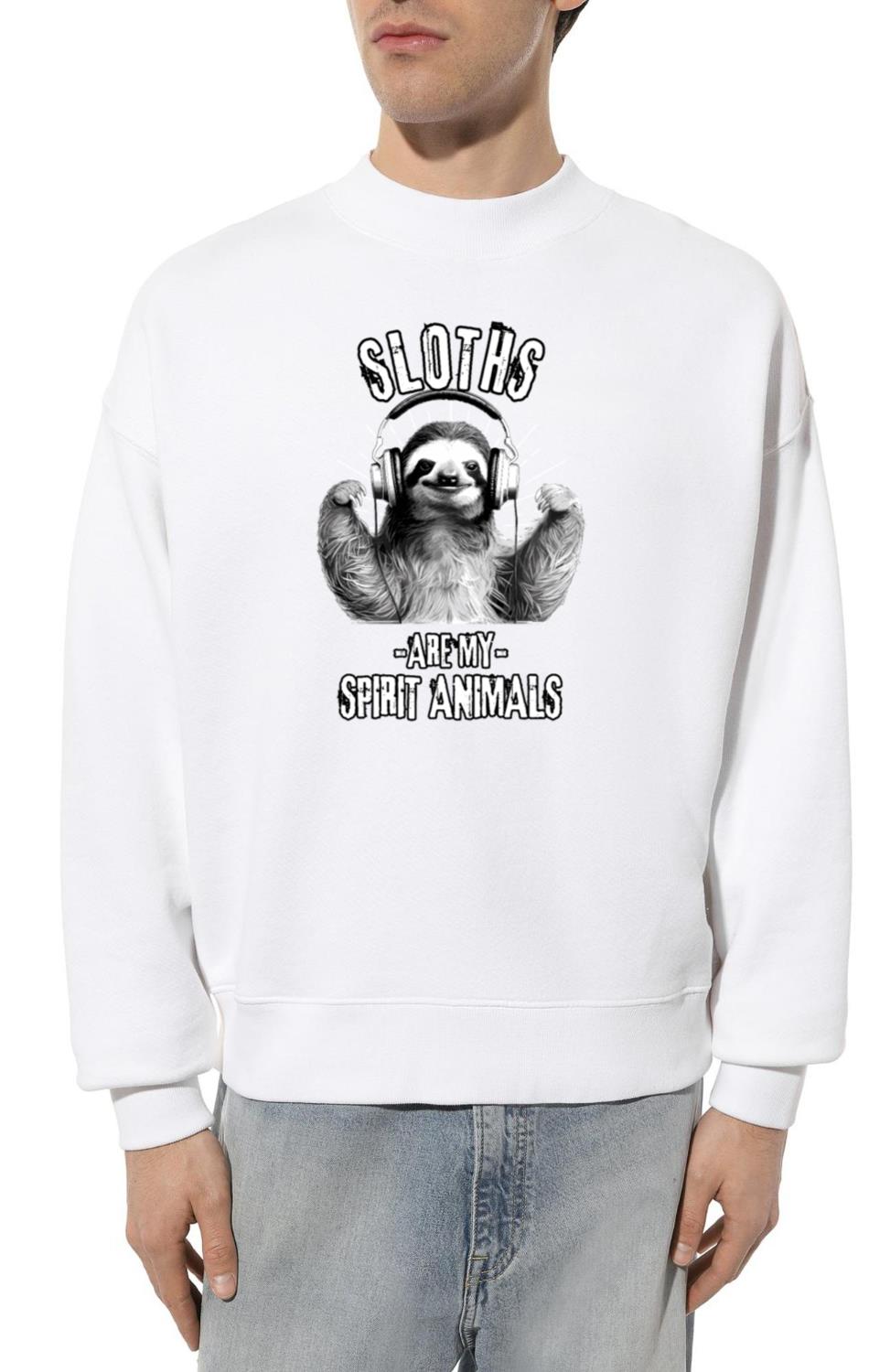 Sloth with headphones - Unisex Sweatshirt