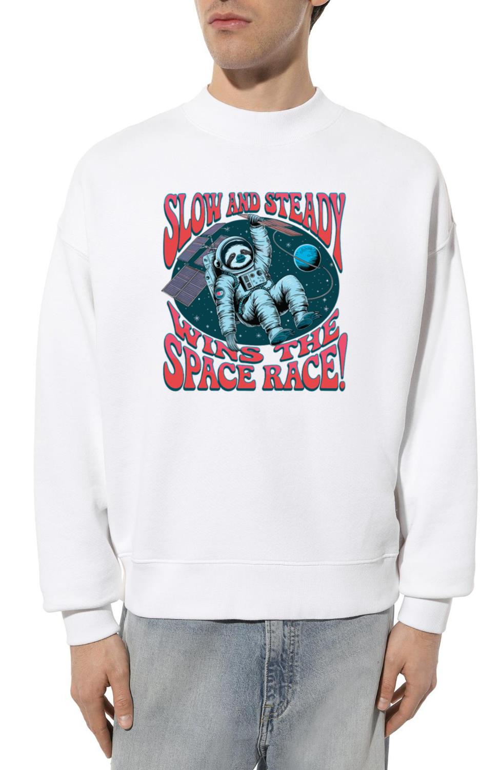 Slow and Steady Wins the Space Race Fun Astronaut - Unisex Sweatshirt