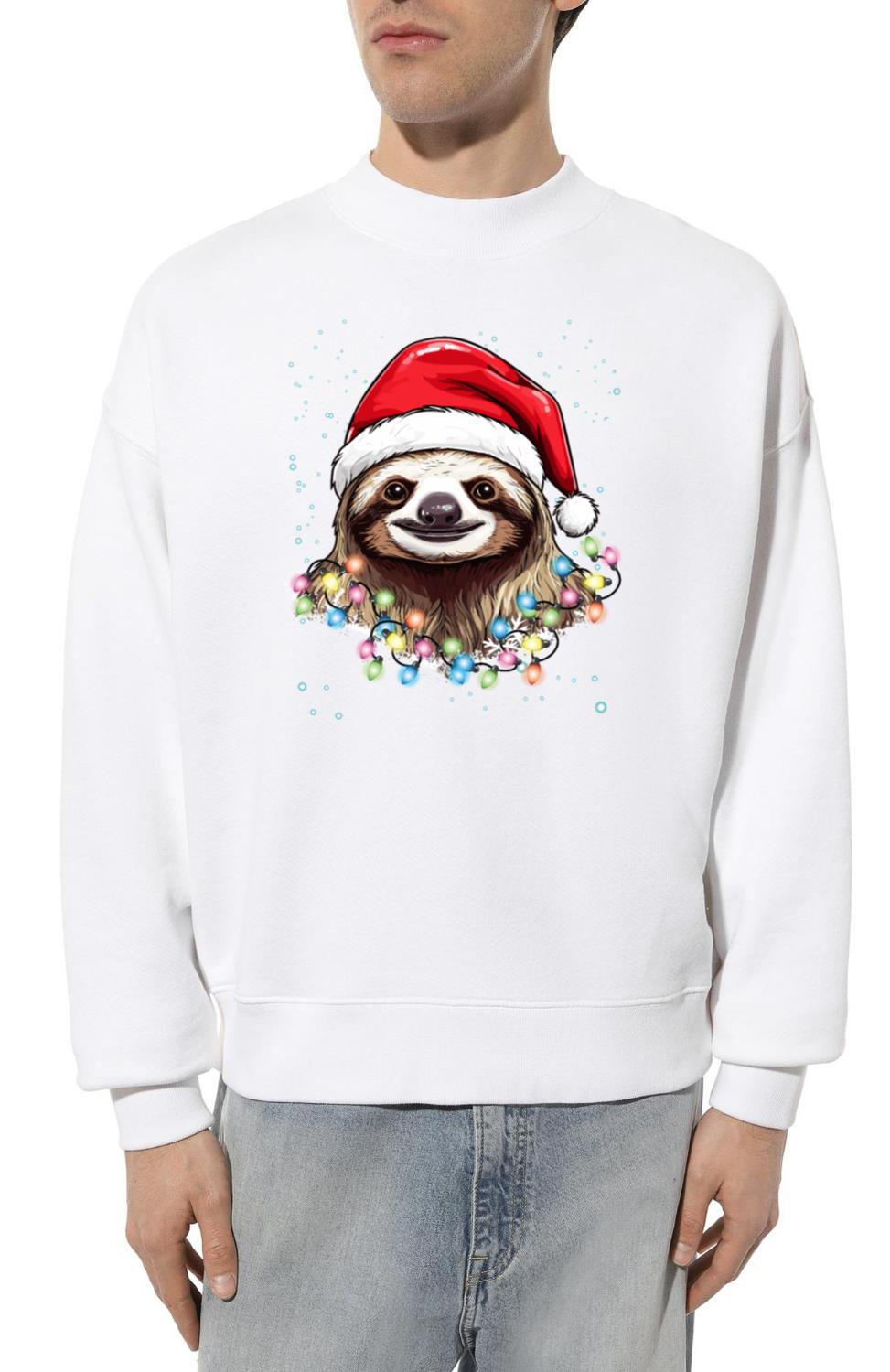 Slow Sloth Funny Christmas - Christmas Funny Sloth - Unisex Sweatshirt