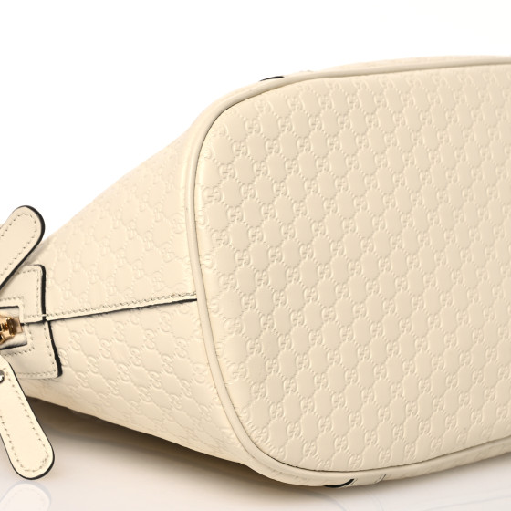 Soft Microguccissima Medium Dome Bag Ivoire - Image 9