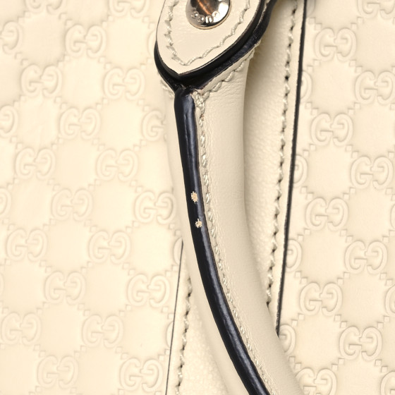 Soft Microguccissima Medium Dome Bag Ivoire - Image 11