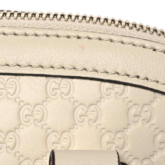 Soft Microguccissima Medium Dome Bag Ivoire - Image 12