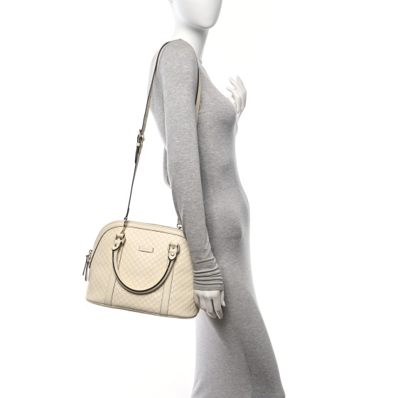 Soft Microguccissima Medium Dome Bag Ivoire - Image 2