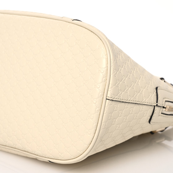 Soft Microguccissima Medium Dome Bag Ivoire - Image 10