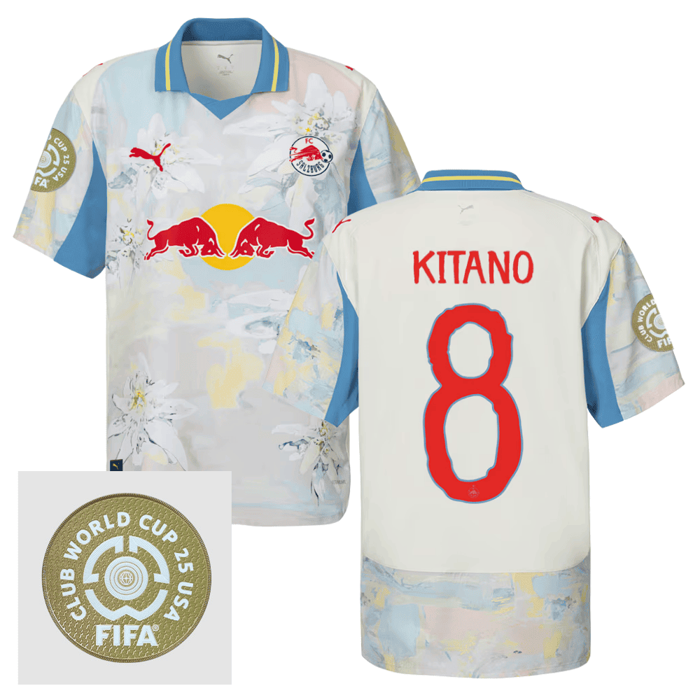 Sta Kitano 8 Red Bull Salzburg x KidSuper 2025/26 FIFA Club World Cup 25 USA Patch Men Jersey - Beige