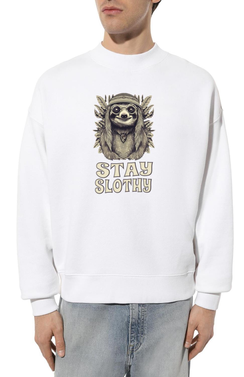 Stay Slothy Funny Hippie Cute Sloth - Unisex Sweatshirt